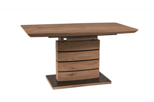 Стіл обідній Signal Leonardo 140 (180) X 80 Дуб/Чорний